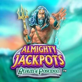 Almighty Jackpots – Realm of Poseidon slot logo by Novomatic at Casina Casino