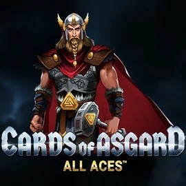 Official Poker logo: Cards of Asgard All Aces by Switch Studios at Casina Casino