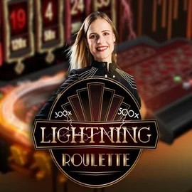 Lightning Roulette slot logo by Evolution at Casina Casino