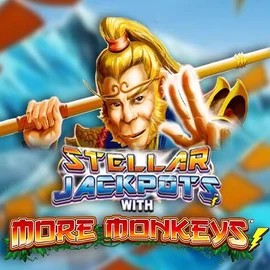 Stellar Jackpots with More Monkeys online game logo by Lightning Box Game on casina-casino.eu