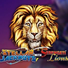 Stellar Jackpots with Serengeti Lions logo – Jackpots by Lightning Box Game at Casina Casino